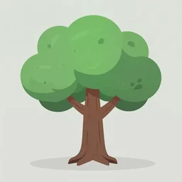 concept art of an anthropomorphic tree, simplistic style, trending on artstation