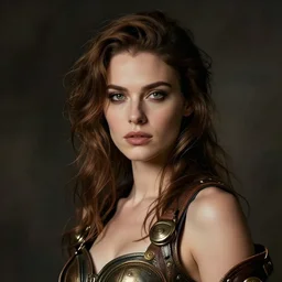 a portrait of a woman, dieselpunk