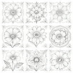 ornate decorative floral pattern background, digital asset, line art, watercolour, pretty flowers, leaves, pbr, 8 k, kdp, perfect symmetry, in the style of cath kidston, emma bridgewater and paperchase