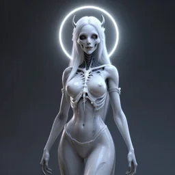 goddess of death in the style of nekro, artgerm, wlop, glowing halo, octane render, peter mohrbacher, artstation