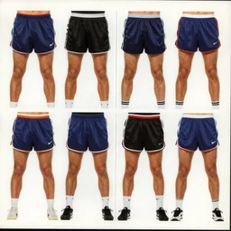 1991 Nike catalogue pages with models wearing shorts