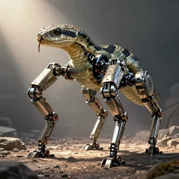 robotic quadruped legs suit, for an anaconda snake