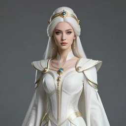 portrait of the powerful empress of the solar system in the style of charlie bowater and in the style of bob eggleton. glowing, ornate and intricate linework, sharp focus, depth of field, stunning, dynamic lighting, ultrafine and hyperdetailed.