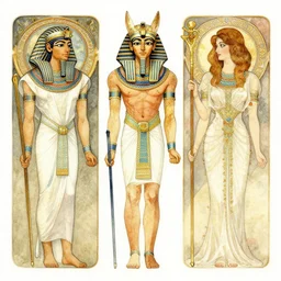 maat egyptian deity concept art watercolor illustration by mandy jurgens and alphonse mucha and alena aenami