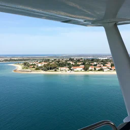 Île de Ré viewed from a plane or a boat