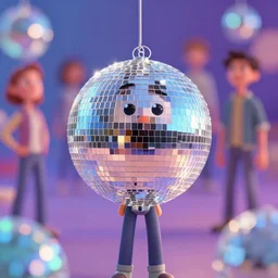 disco lando. len blur background bokeh. art by ismail inceoglu, filip hodas, and pixar.