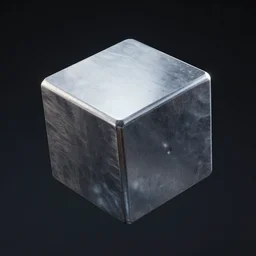a cube of metal floating in the void, 3d render, unreal engine style, ray tracing