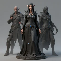 beautiful detailed 3 d matte painting of lineage 2 dark elf prietress, by ellen jewett, tomasz alen kopera and justin gerard