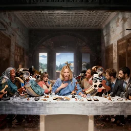 cate blanchett as Jesus in the last supper
