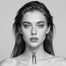 young beautiful woman, gorgeous face, black and white photography, surreal, artist, full - body, 8 k, unreal engine 5, ultra sharp focus, art by victoria siemer, kirsty mitchell, laura zalenga