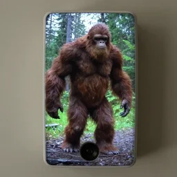 bigfoot yeti creature seen on a doorbell cam