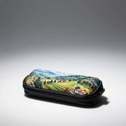 miniature pencil case, professional product shot, isolated on a pure white background, centered, entire object in frame, sharp focus, soft studio lighting