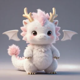 fluffy cute dragon