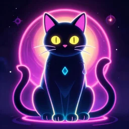 god of cats, neon