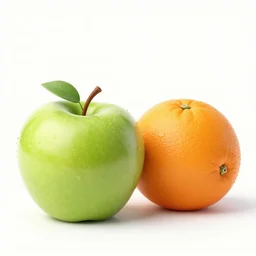 and apple and orange