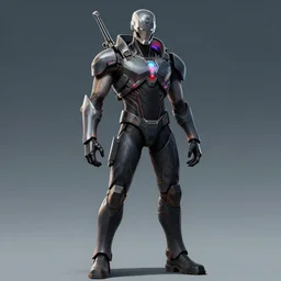 ultron standing heroically, a page from cyberpunk 2 0 2 0, style of paolo parente, style of mike jackson, adam smasher, johnny silverhand, 1 9 9 0 s comic book style, white background, ink drawing, black and white