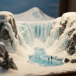 ice paradise, diorama, beautiful, vintage close-up photo