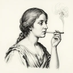 the alchemical art of etching by master anders zorn. damsel smoking a long cigarette. ink highly detailed lines