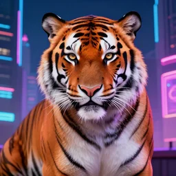 a beautfiul award winning commission portrait of an anthro tiger in the neon cyberpunk city at night,wearing a leather jacket,glow effect,detailed face,photorealistic,character design by charles bowater,ross tran,deviantart,artstation,digital art,hyperdetailed,realistoc,western comic style,vfx,dramatic,fantasy,dream-like