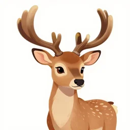 beautiful detailed cute character design of a cartoon antlered deer a, tlk, tlk, in the style of'the jungle book'profile pic. deviantart adoptable, style of maple story and zootopia, portrait studio lighting by jessica rossier and brian froud in the style of disney balto, artstation deviantart alphonse mucha deer