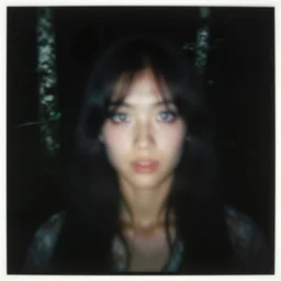 eyes looking at camera in forest at night, 70s photo, out of focus, motion blur, cctv footage, horror movie, horror lighting, blair witch project, old photo, found footage