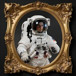 rococo baroque portrait astronaut