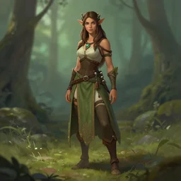detailed clothes, full body female druid by krenz _ cushart
