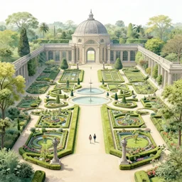 artwork of the great enchanted public gardens, by john howe, by ted nasmith, trending on artstation, intricate, sharp focus