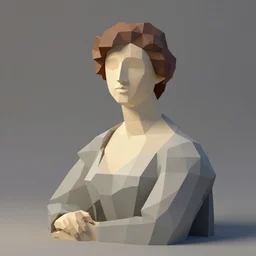 low-poly art by Bouguereau rendered with redshift and octane render