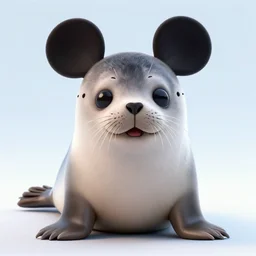 cute seal pup with mickey mouse hands unreal engine