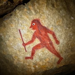 cave painting of a dank meme