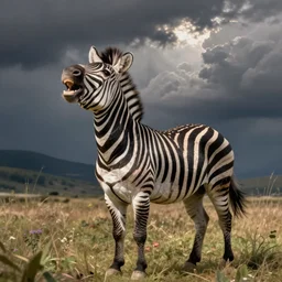 laughing zebra. art by ernie barnes