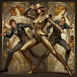 high fashion shooting, intricate, highly detailed, action pose, digital painting, artstation, concept art, smooth, sharp focus, illustration, Unreal Engine 5, 8K, art by artgerm and greg rutkowski and alphonse mucha
