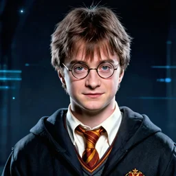 headshot portrait of ron wheesley from harry potter in cyberspace
