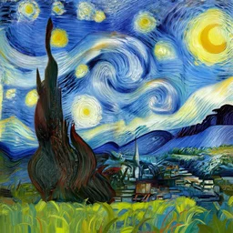 grand theft auto ( gta ) landscape in the style of vincent van gogh, trending on artstation