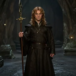 a cinematic film still from lord of the rings, in the mines of moria.