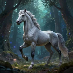 epic professional digital art of Centaur in a forest clearing, fantasy art, best on artstation, cgsociety, wlop, cosmic, epic, stunning, gorgeous, much detail, much wow, masterpiece