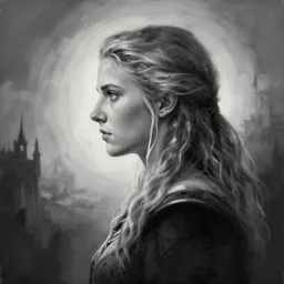 side portrait, imogen poots, paladin, gloomhaven, organic painting, hard edges, gradient monochromatic color, luminescent, octane render, by greg manchess, huang guangjian, gil elvgren, sachin teng, greg rutkowski, jesper ejsing, rhads, ilya kuvshinov, cushart krenz