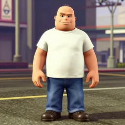 Screenshot of a 3d version of Meatwad from Aqua Teen Hunger Force as a 3d NPC in the videogame 'Grand Theft Auto V' (2013). Sharpened. 1080p. High-res. Ultra graphical settings.