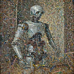 a robot as the subject of a renaissance era painting