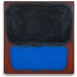 painting, black and blue, in the style of mark rothko, 8 k
