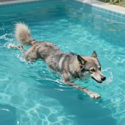 try to create a sense of ineffability with a werebeast in a swimming pose.