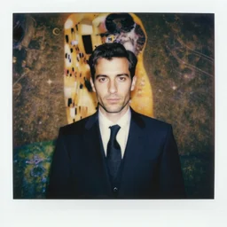 hyper realistic polaroid of a businessman, in the style of austin osman spare, wayne barlowe, gustav moreau, goward, bussiere and roberto ferri, santiago caruso, bouguereau, klimt, saturno butto, sorayama and tom bagshaw. occult art - h 7 0 8