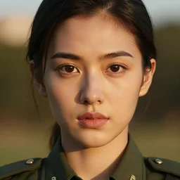 a portrait one person, female sheriff, big eyes, plump lips, detailed faces, beautiful, rich deep colours masterpiece, golden hour, sharp focus, ultra detailed, by leesha hannigan, ross tran, thierry doizon, kai carpenter, ignacio fernandez rios