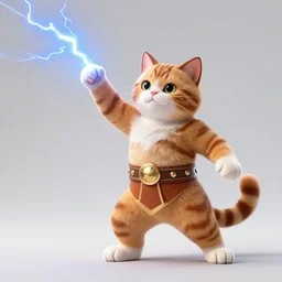 mighty zeus cat throwing lightning bolts