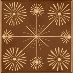 tessellation of fireworks batik earth - tone