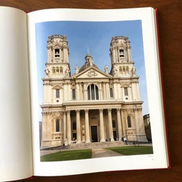 a cathedral in the style of george frederick watts, art history book, colour photo