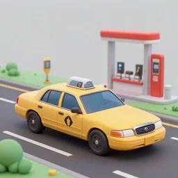 🚕🚎⛽🛣, lowbrow, matte painting, 3 - d highly detailed, in the style of mark ryden,