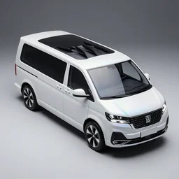 motorshow photo of a futuristic box - shaped vehicle with aerodynamic fins and a generative design structure, box - shaped dark glass and plastic, venturi tunnels, cut roof vw camper van, peugeot prestige, highly detailed, dragonfly shape, shiny white ceramic tiles, octane render, iridescent skin
