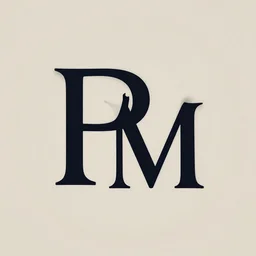 Artistic Logo with the Letters P and M